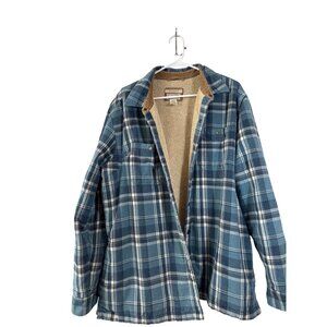 L.L. Bean Traditional Fit Barn Jacket Grunge Plaid Shacket XL